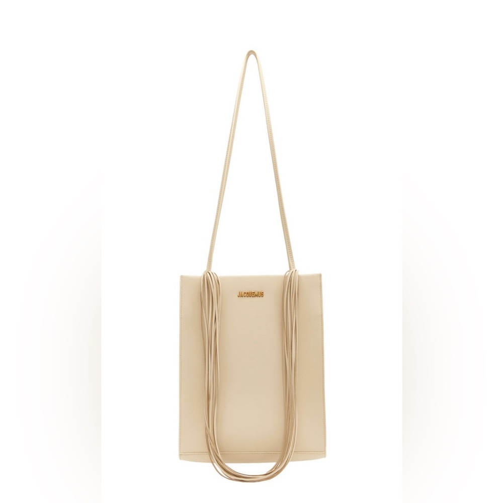 Jacquemus ‘Le A4’ Leather Tote Off White Shoulder Bag NWT! $725